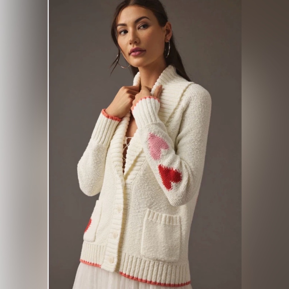 NWOT Maeve Hearts Cardigan ❤️ - Picture 2 of 4